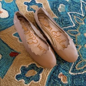 Sam Edelman Scalloped Leather Ballet Flats - 7.5